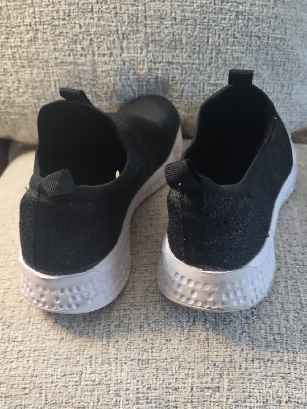 Avia Women’s Black Slip-On Athletic Sneakers with White Sole - Picture 3 of 4